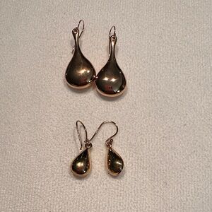 Elegant Rose Gold Teardrop Earrings Set